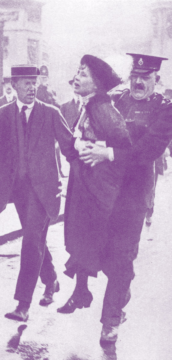 La sufragista Emily Pankhurst  es arrestada el 21 de mayo de 1914